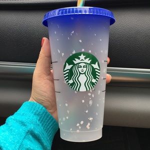 1 Starbucks color changing confetti cup 24oz
